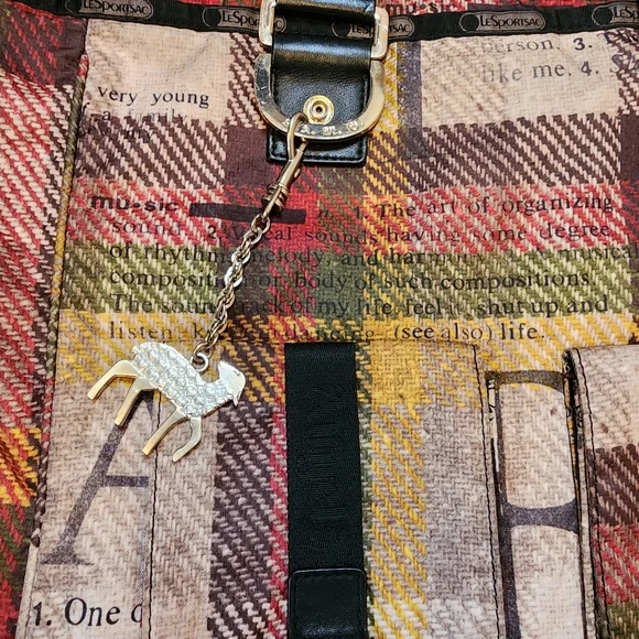 L.A.M.B. Lesportsac Donegal plaid tote